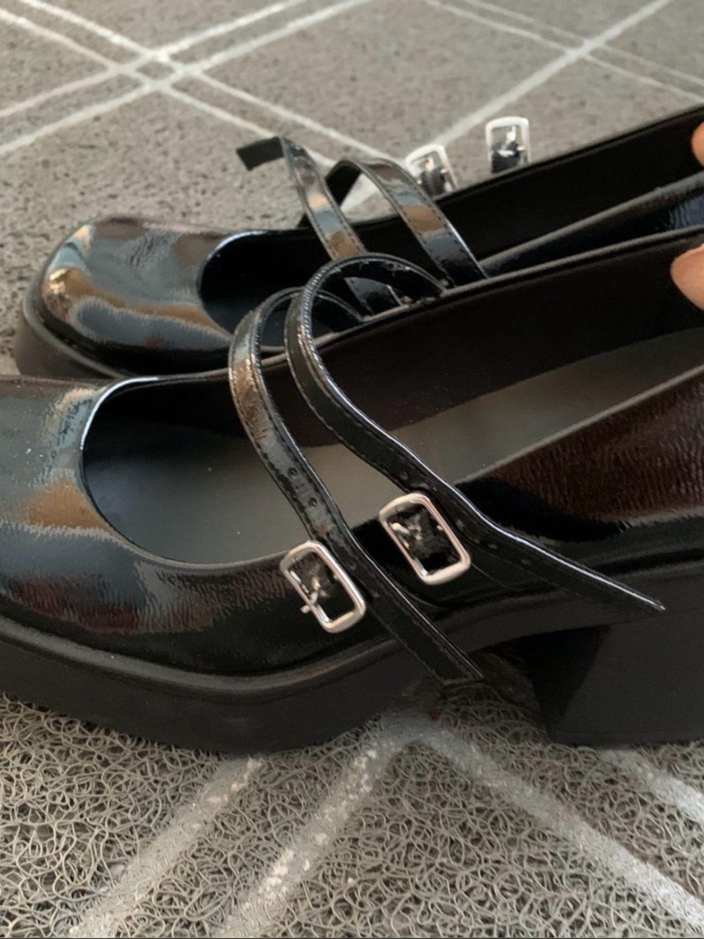 Call It Spring Black Patent Double-Strap Mary Jane Pumps - Picture 2 of 3
